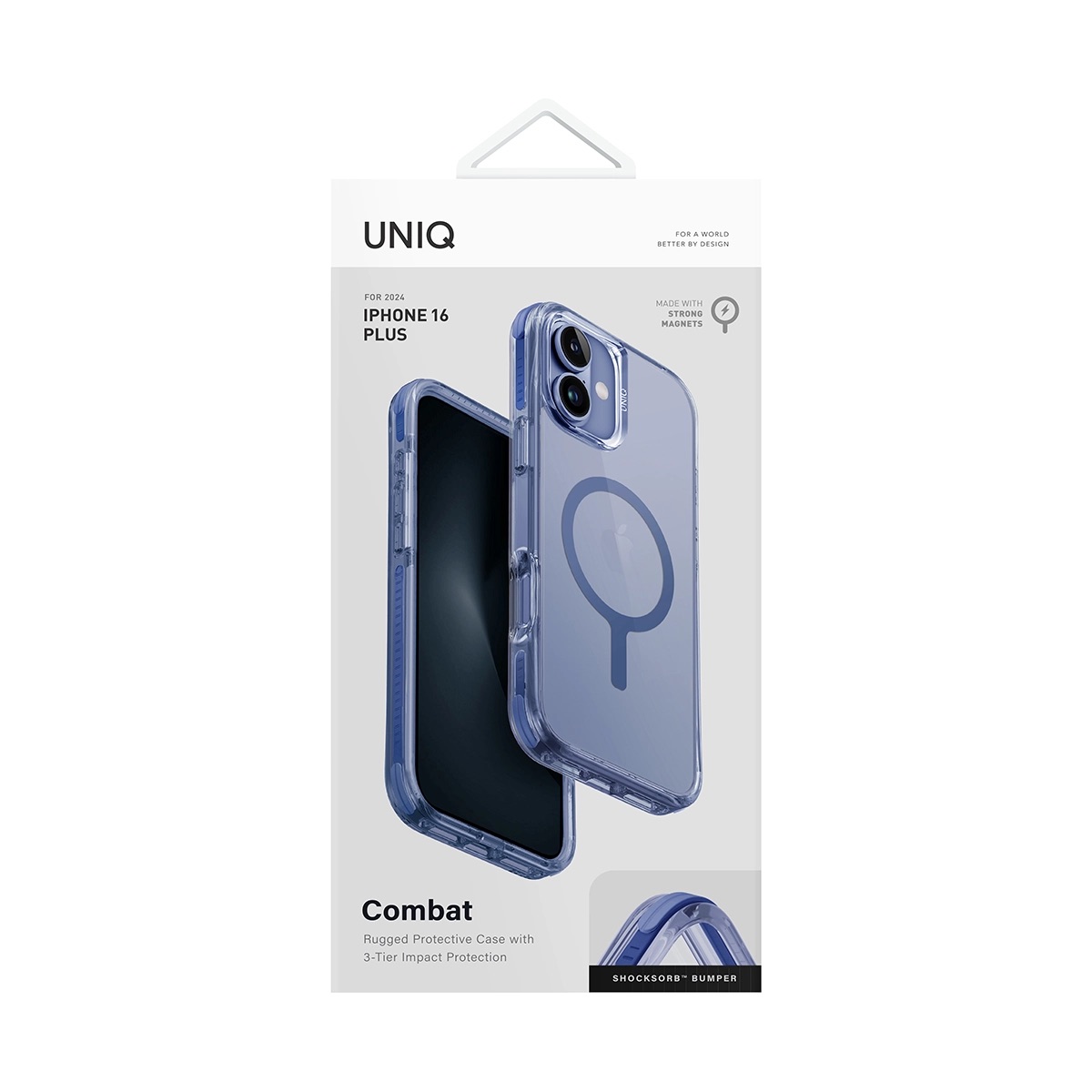 Foto 6 pulgar | Funda Para Iphone 16 Plus Azul Perla Combat (magclick™) De Uniq