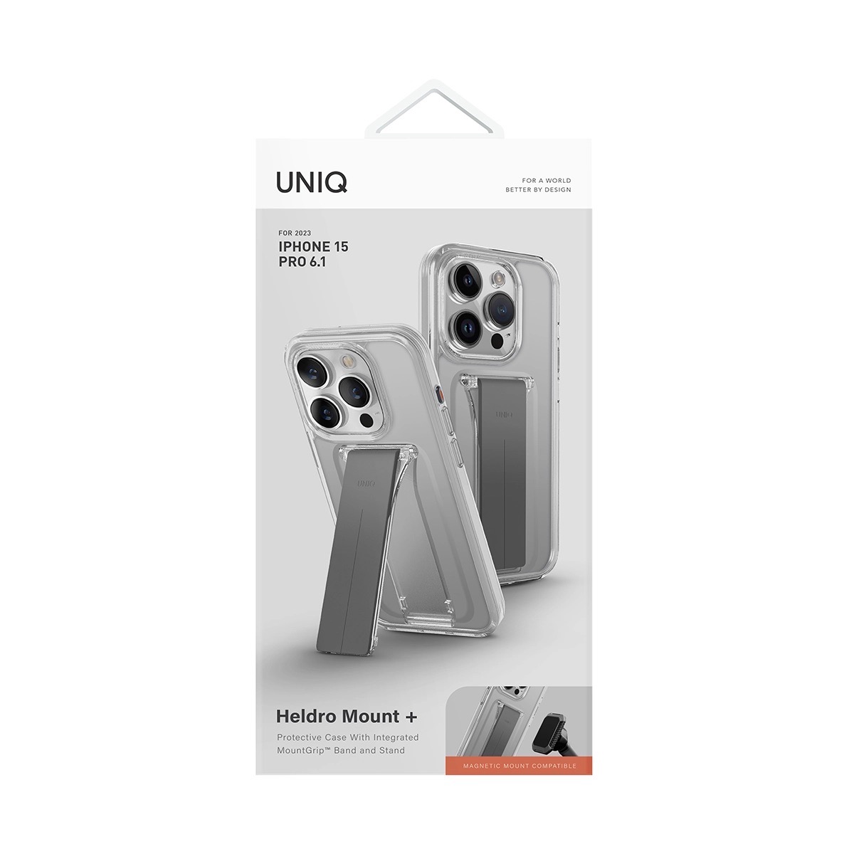 Foto 7 pulgar | Funda Para Iphone 15 Pro Transparente Heldro Mount+ De Uniq