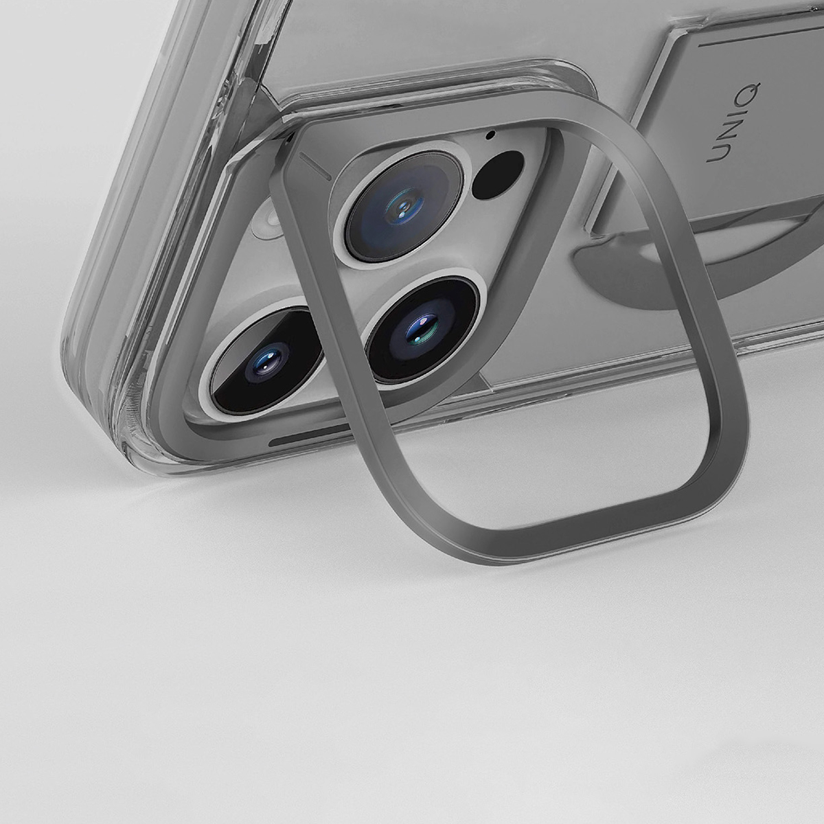 Foto 4 pulgar | Funda Para Iphone 16 Pro Humo Heldro Max (magclick™) De Uniq