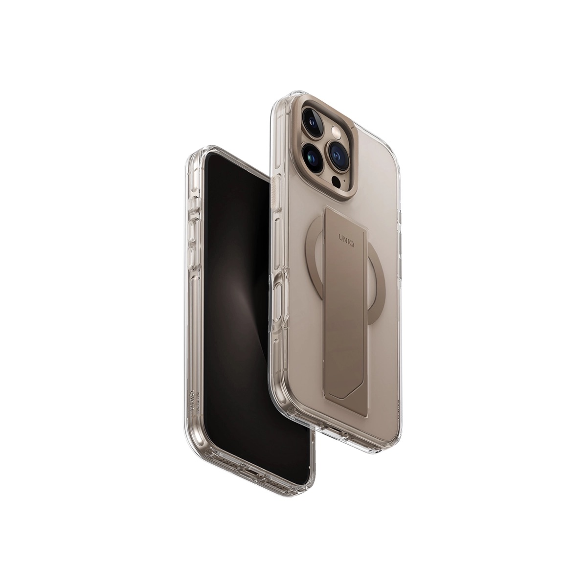 Foto 2 pulgar | Funda Para Iphone 16 Pro Max Taupe Dorado Heldro Max (magclick™) De Uniq