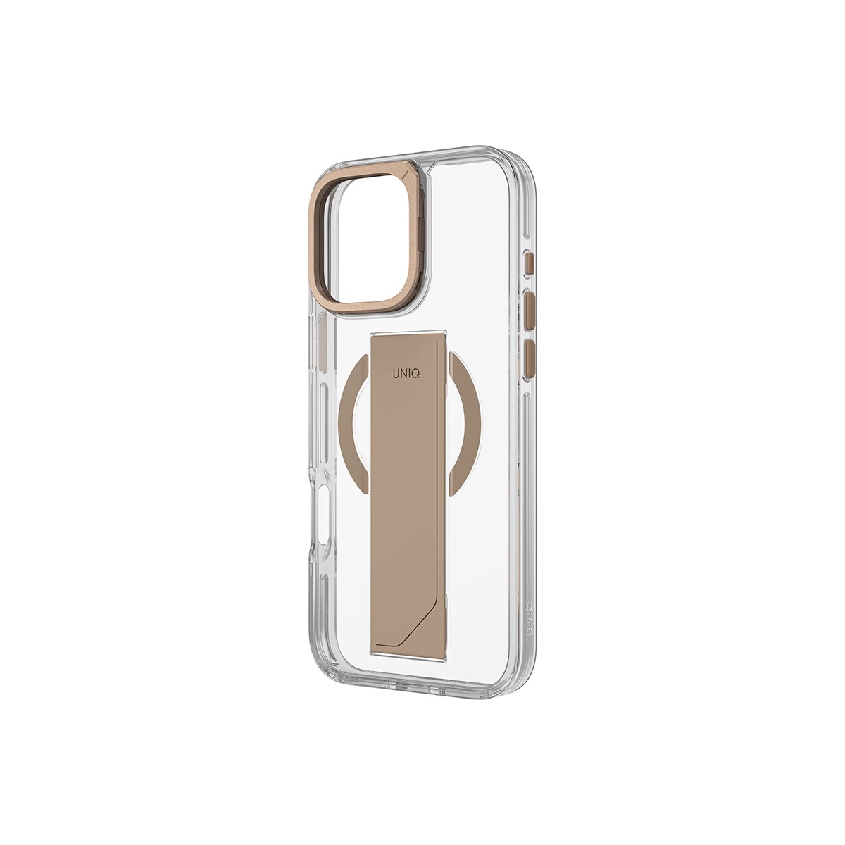Foto 4 pulgar | Funda Para Iphone 16 Pro Max Taupe Dorado Heldro Max (magclick™) De Uniq
