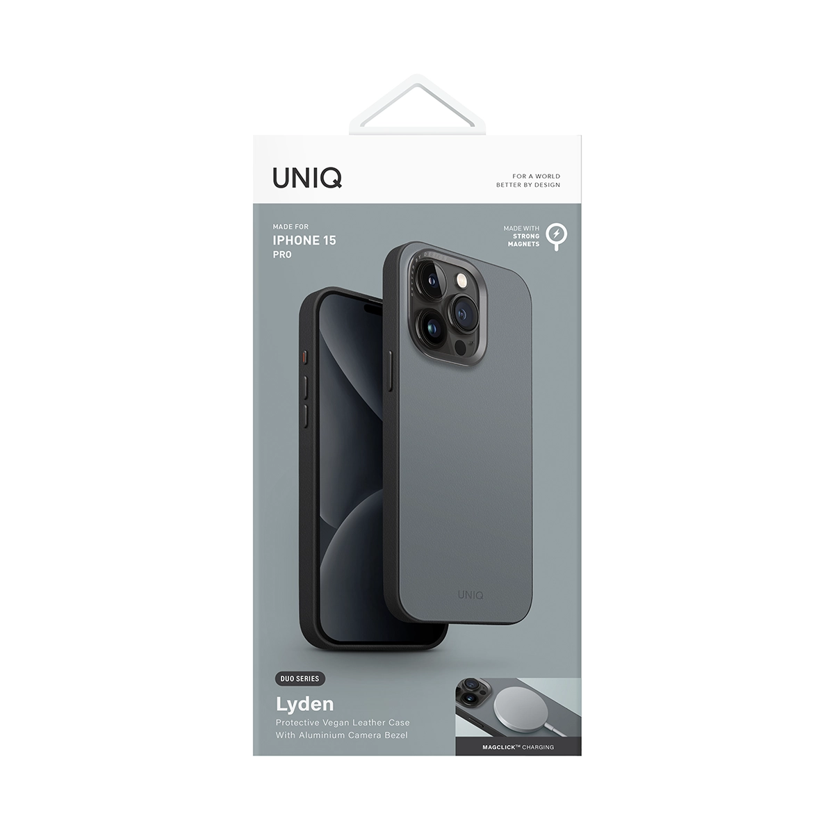 Foto 5 pulgar | Funda Para Iphone 15 Pro Azul Lavado | Negro Lyden Duo (magclick™) De Uniq