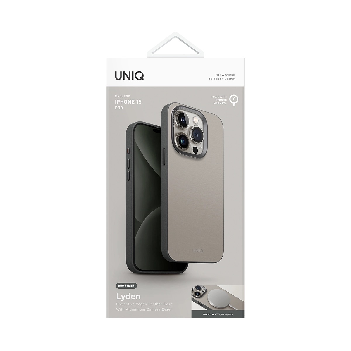 Foto 5 pulgar | Funda Para Iphone 15 Pro Marfíl | Verde Liquen Lyden Duo (magclick™) De Uniq
