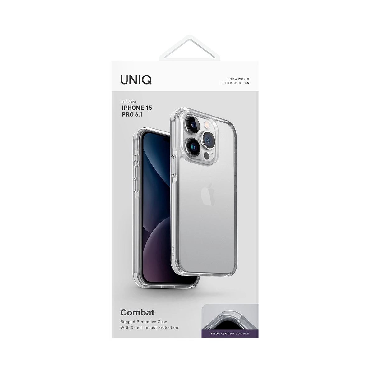 Foto 7 pulgar | Funda para iPhone 15 Pro Uniq Máxima Protección Transparente Híbrida