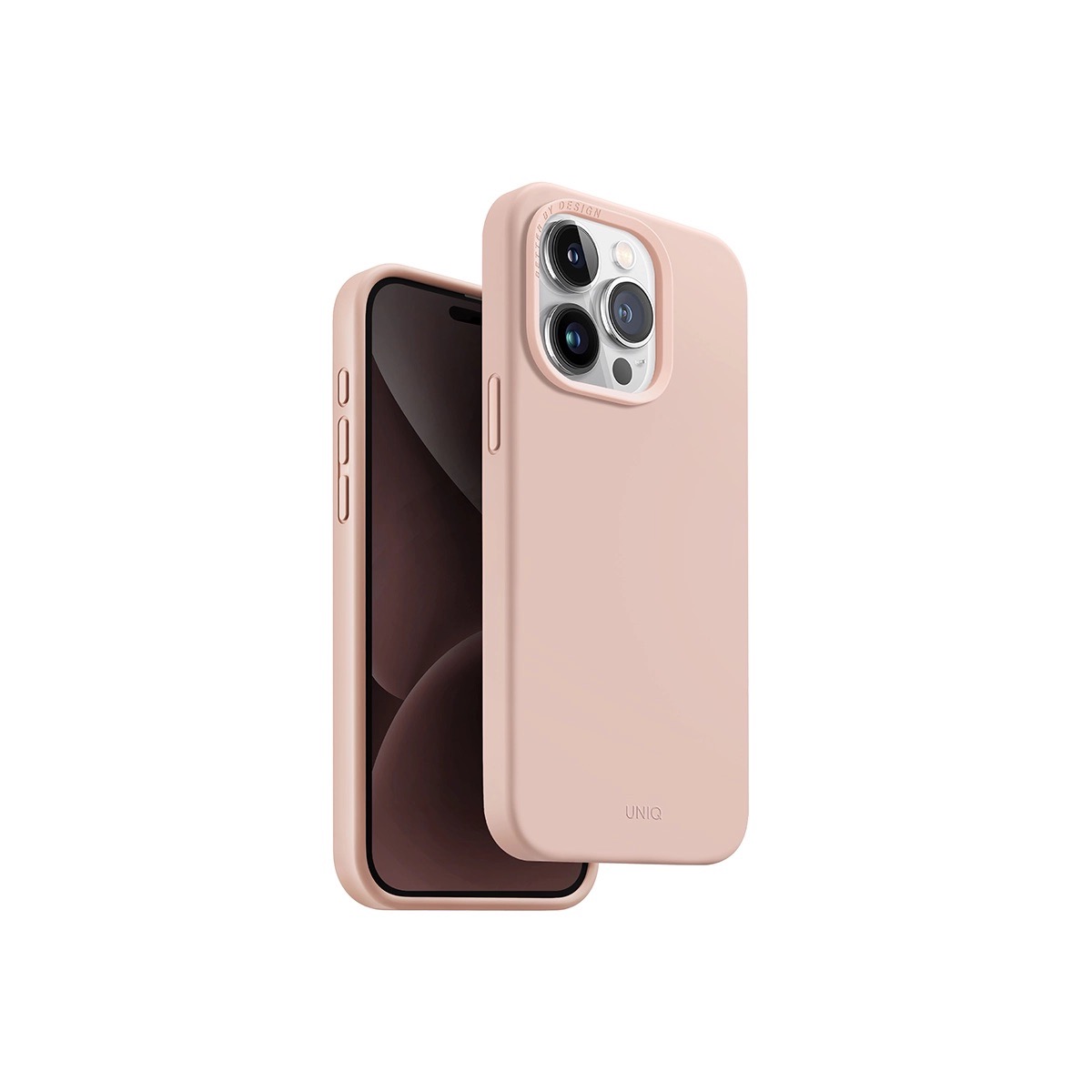 Foto 2 pulgar | Funda para iPhone 15 Pro Uniq Lino Magsafe Silicón Premium Híbrida
