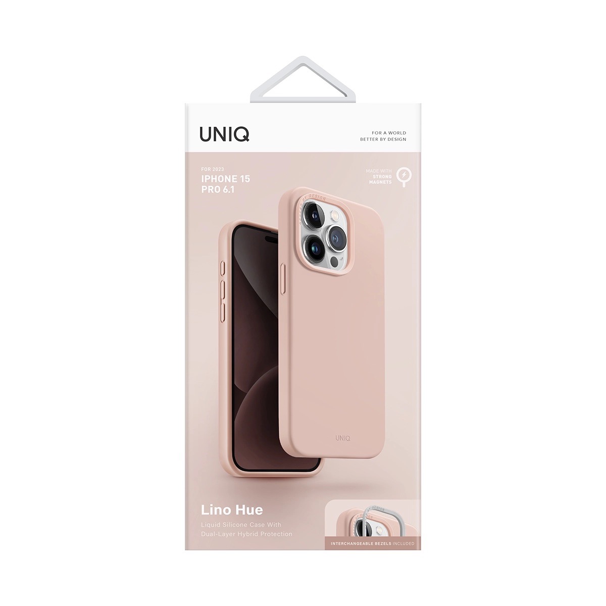 Foto 6 pulgar | Funda para iPhone 15 Pro Uniq Lino Magsafe Silicón Premium Híbrida