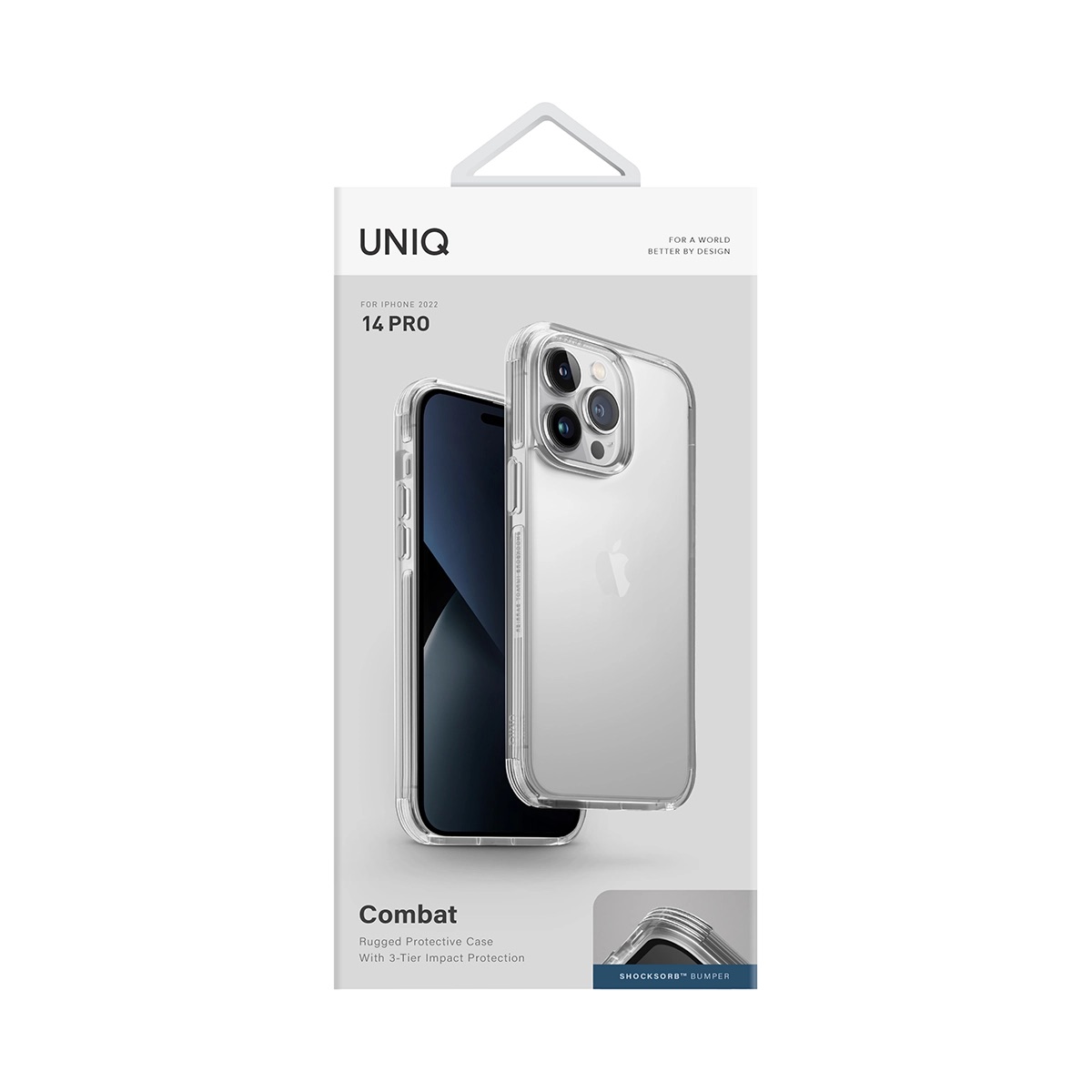 Foto 7 pulgar | Funda UNIQ Combat para iPhone 14 Pro Transparente Híbrida