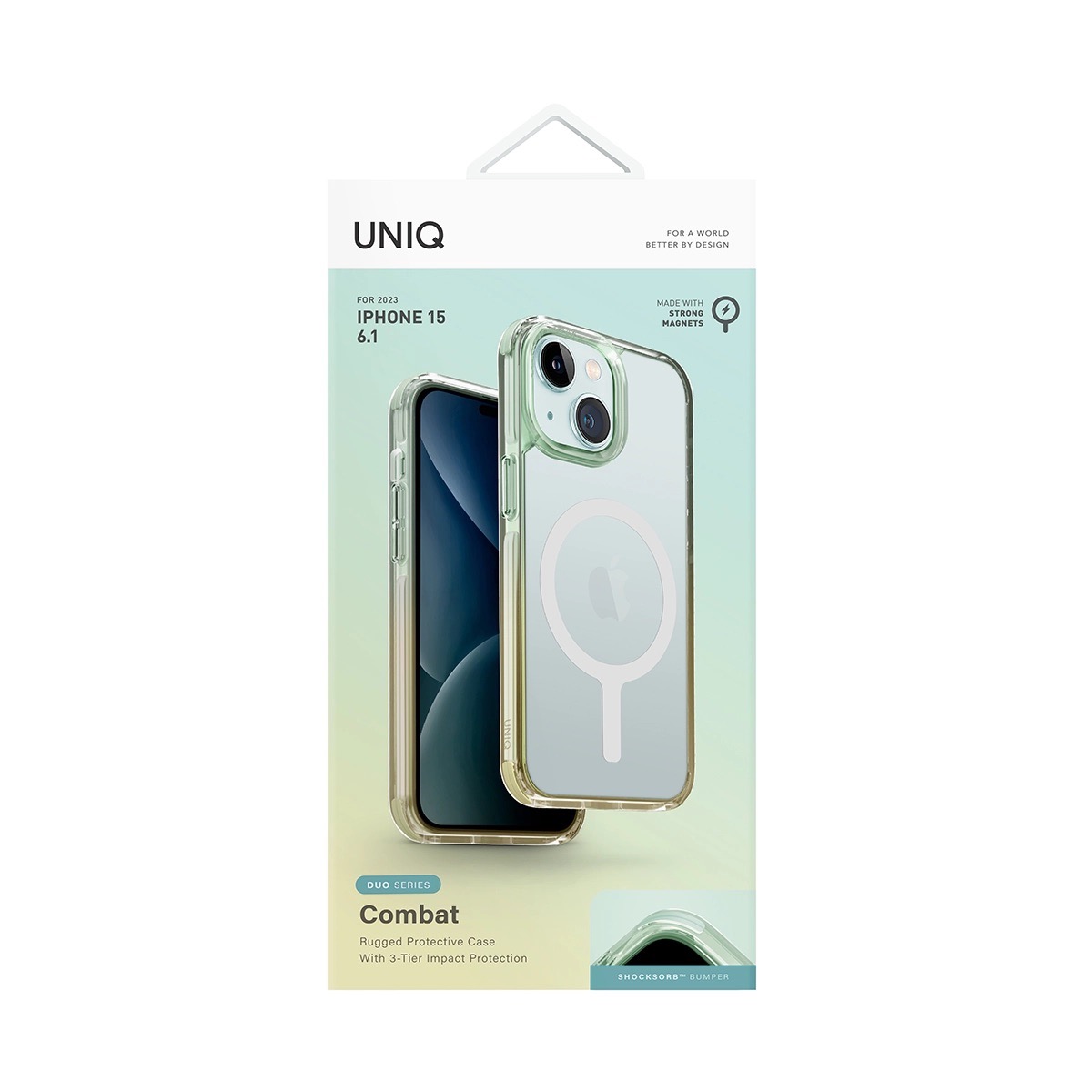 Foto 7 pulgar | Funda para iPhone 15 Uniq Magsafe Máxima Protección Bicolor