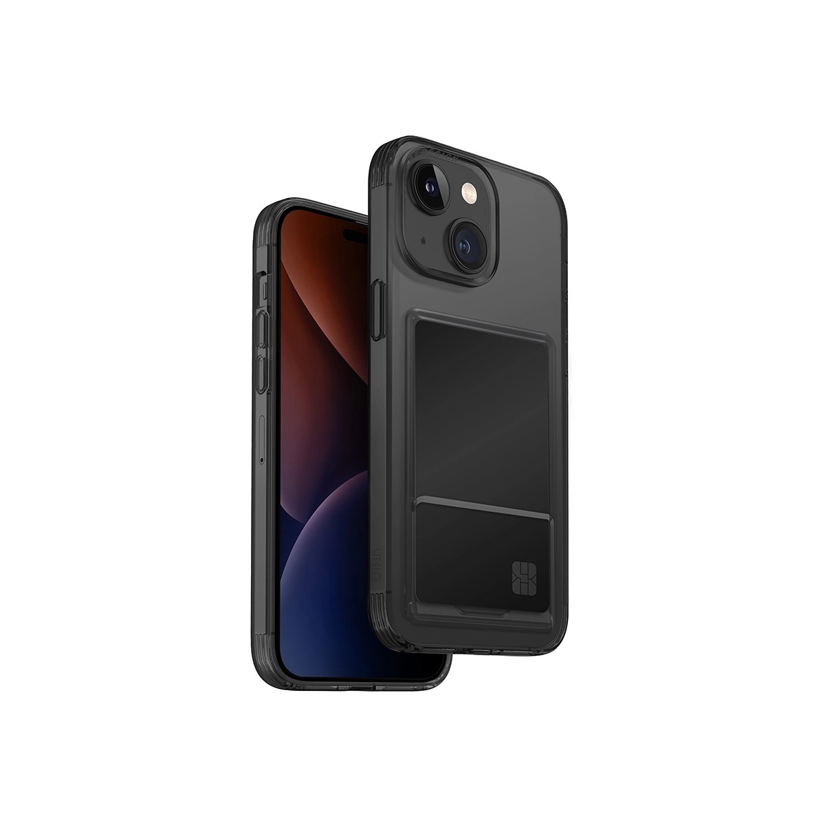 Foto 2 pulgar | Funda para iPhone 15 Uniq Transparente Con Tarjetero