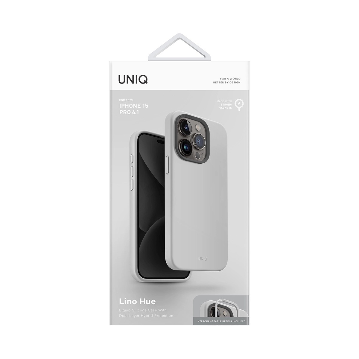 Foto 6 pulgar | Funda para iPhone 15 Pro Uniq Lino Magsafe Silicón Premium Híbrida