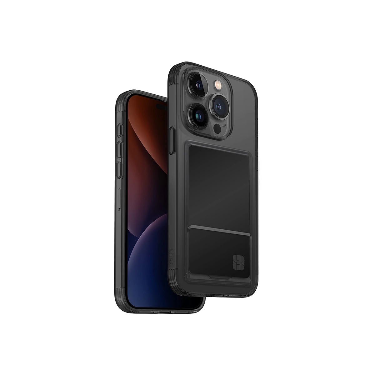 Foto 2 pulgar | Funda para iPhone 15 Pro Uniq Transparente con Tarjetero