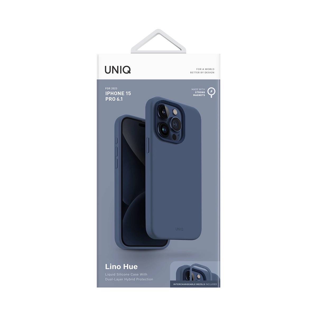 Foto 6 pulgar | Funda para iPhone 15 Pro Uniq Lino Magsafe Silicón Premium Híbrida