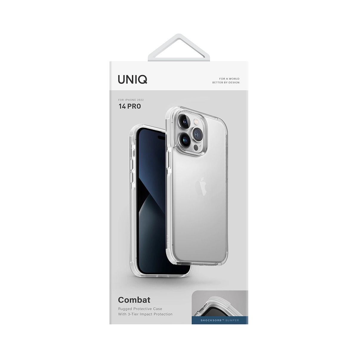 Foto 7 pulgar | Funda UNIQ Combat para iPhone 14 Pro Transparente Híbrida