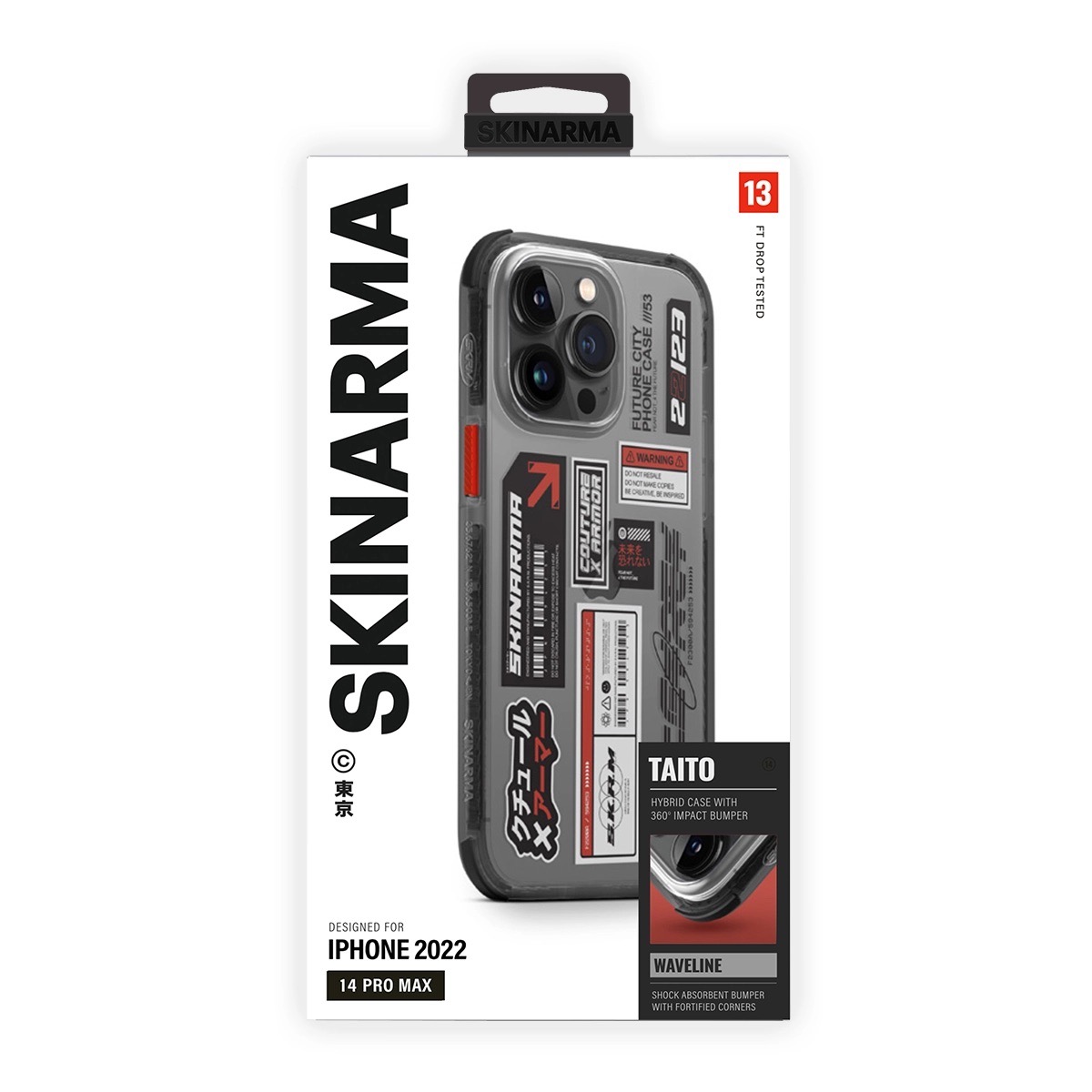 Foto 5 pulgar | Funda para iPhone 14 Pro Max Humo Taito Skinarma