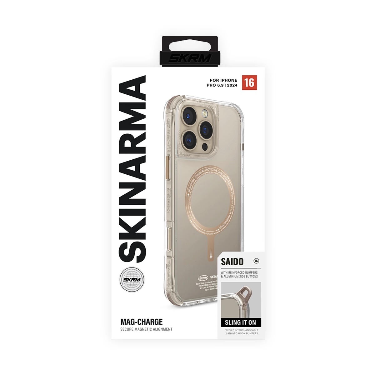 Foto 6 pulgar | Funda para Iphone 16 Pro Max Skinarma Champagne Saido