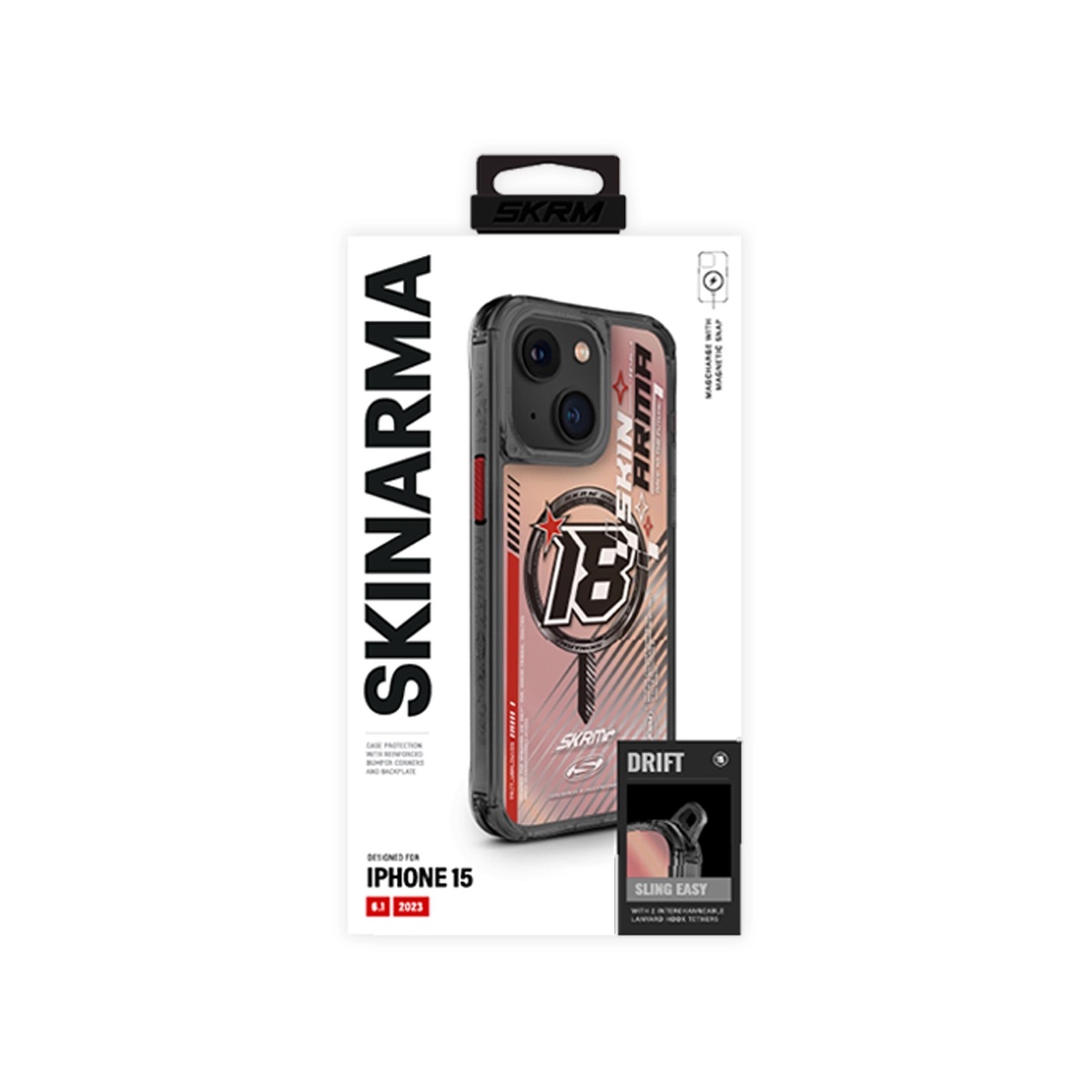 Foto 5 pulgar | Funda para iPhone 15 Negro Drift de Skinarma