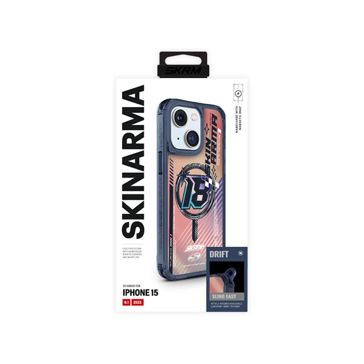 Foto 5 pulgar | Funda para iPhone 15 Azul Drift de Skinarma