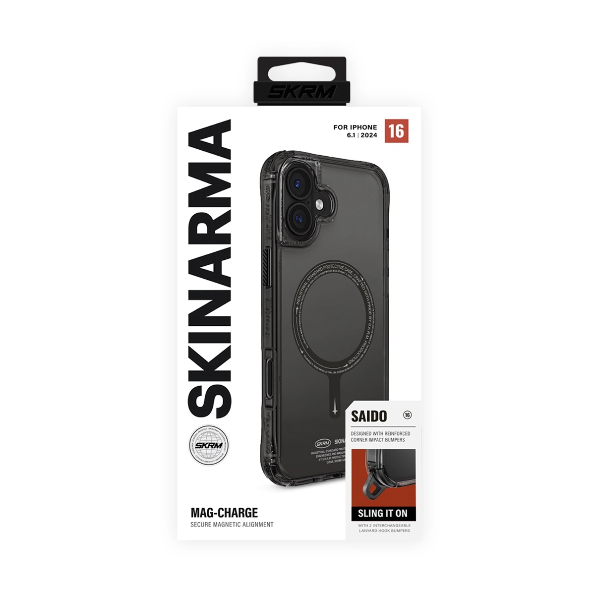 Foto 5 pulgar | Funda Skinarma Saido (Mag-Charge) Negro para iPhone 16