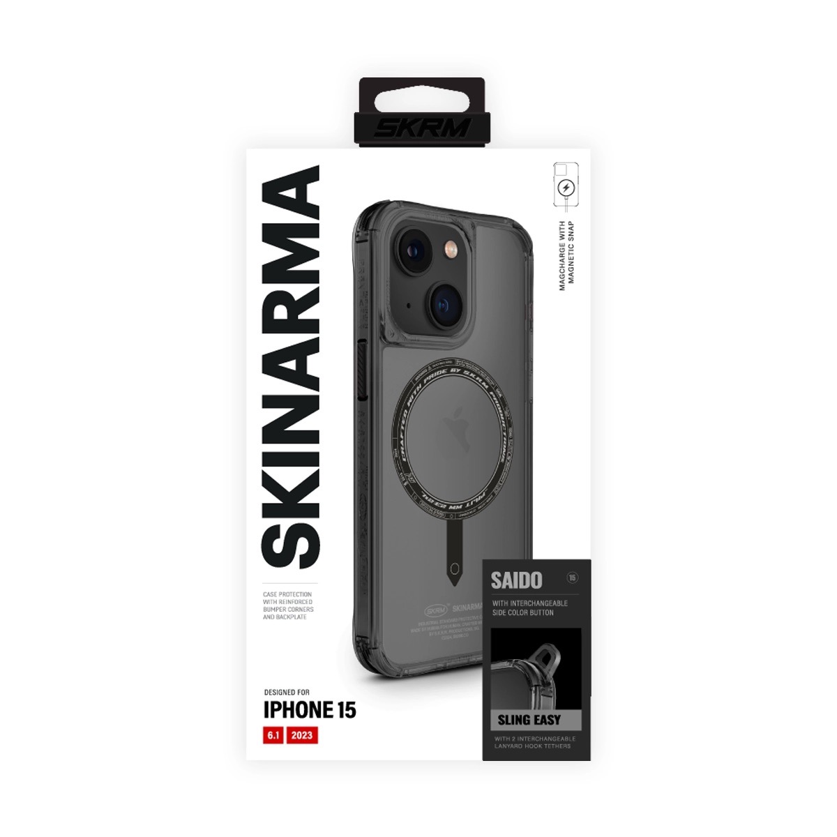 Foto 7 pulgar | Funda para iPhone 15 Negro Saido (mag-charge) de Skinarma