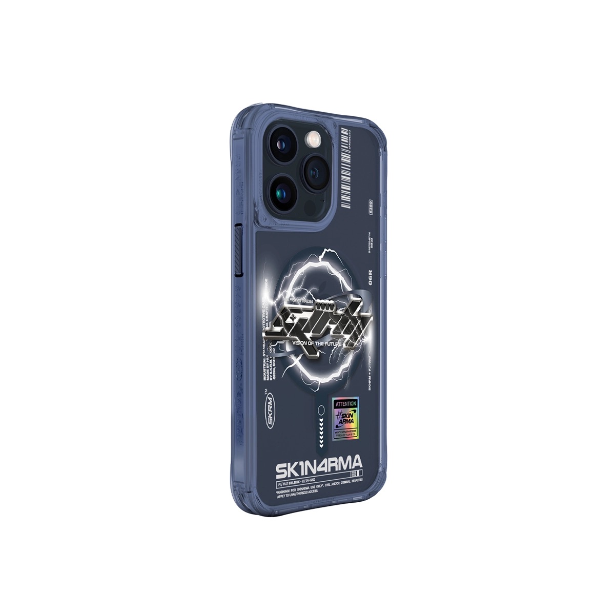 Foto 3 pulgar | Funda Skinarma Bolt (Mag-Charge) Azul para iPhone 15 Pro