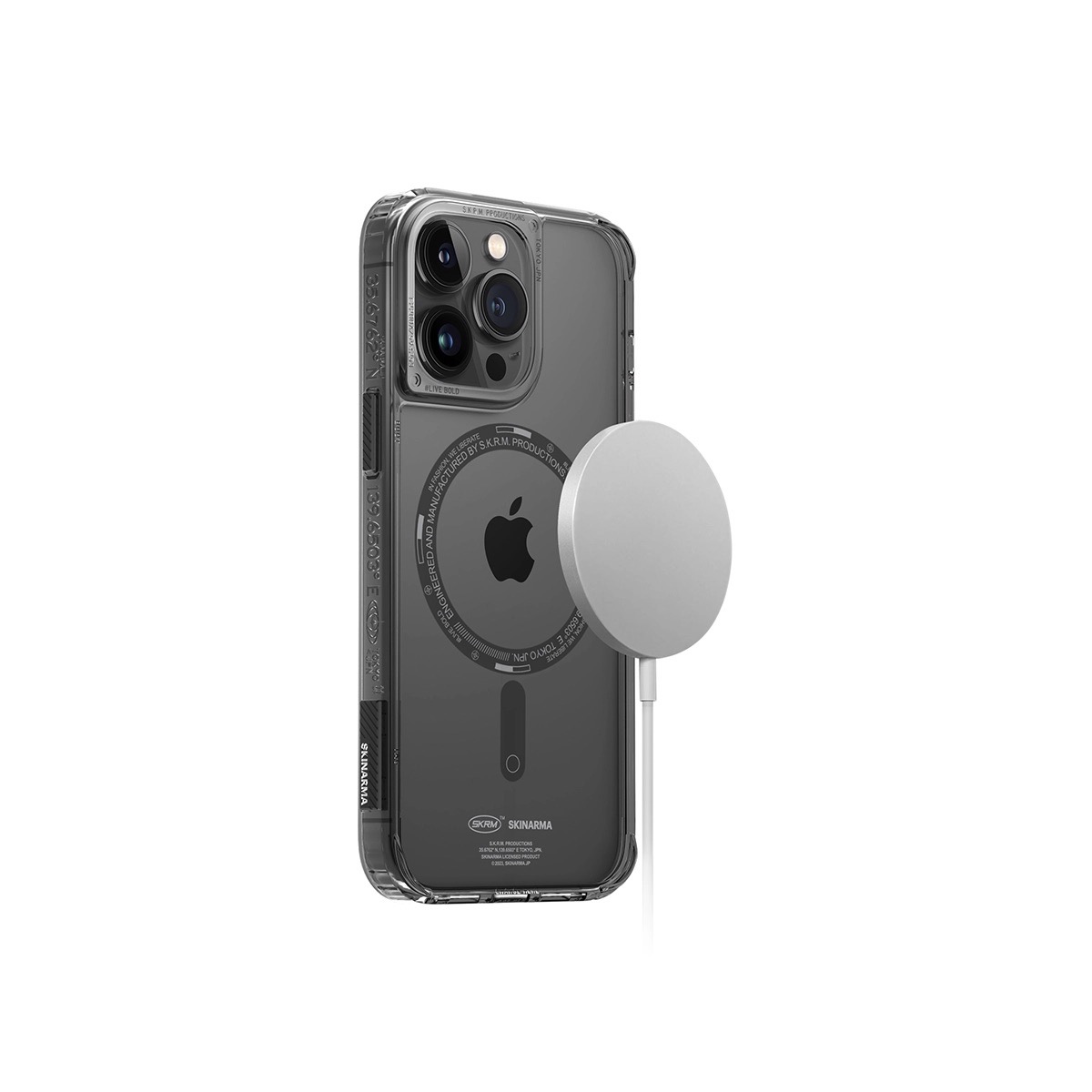 Foto 3 pulgar | Funda Skinarma Saido (Mag-Charge) Humo para iPhone 14 Pro Max