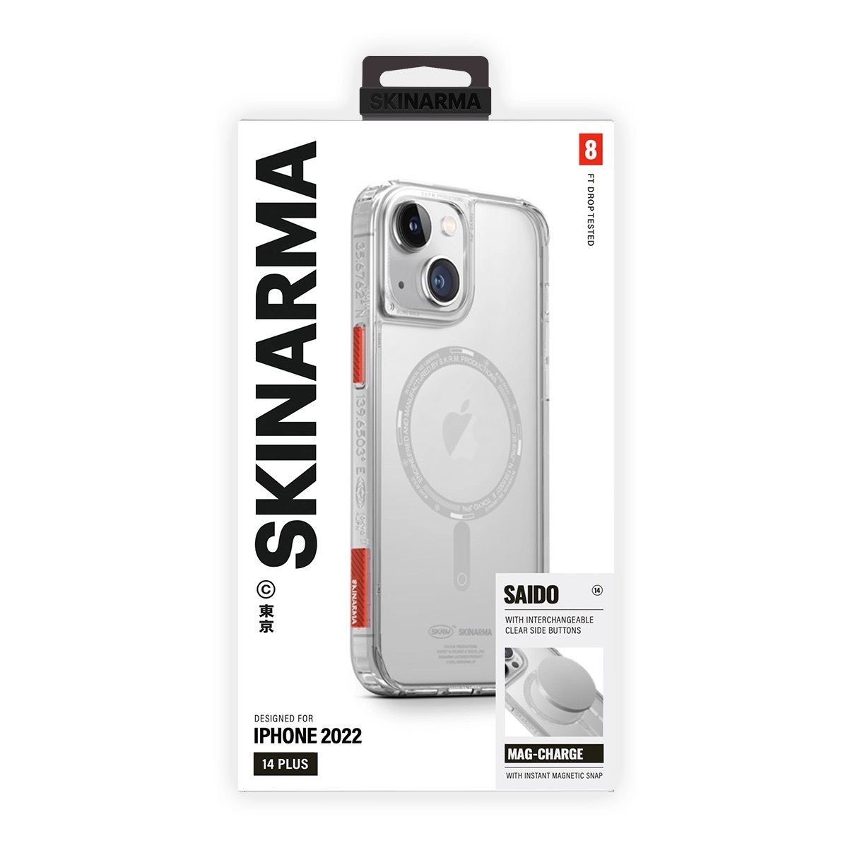 Foto 6 pulgar | Funda Skinarma Saido (Mag-Charge) para iPhone 14 Transparente