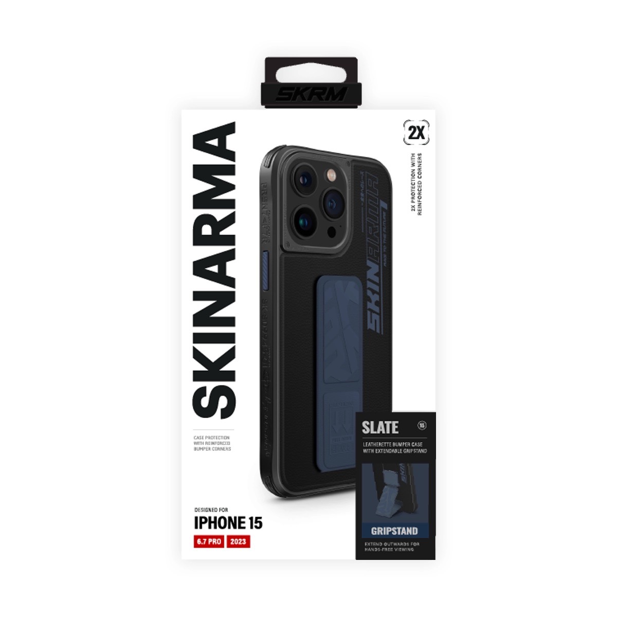 Foto 7 pulgar | Funda para iPhone 15 Pro Max Azul Slate de Skinarma