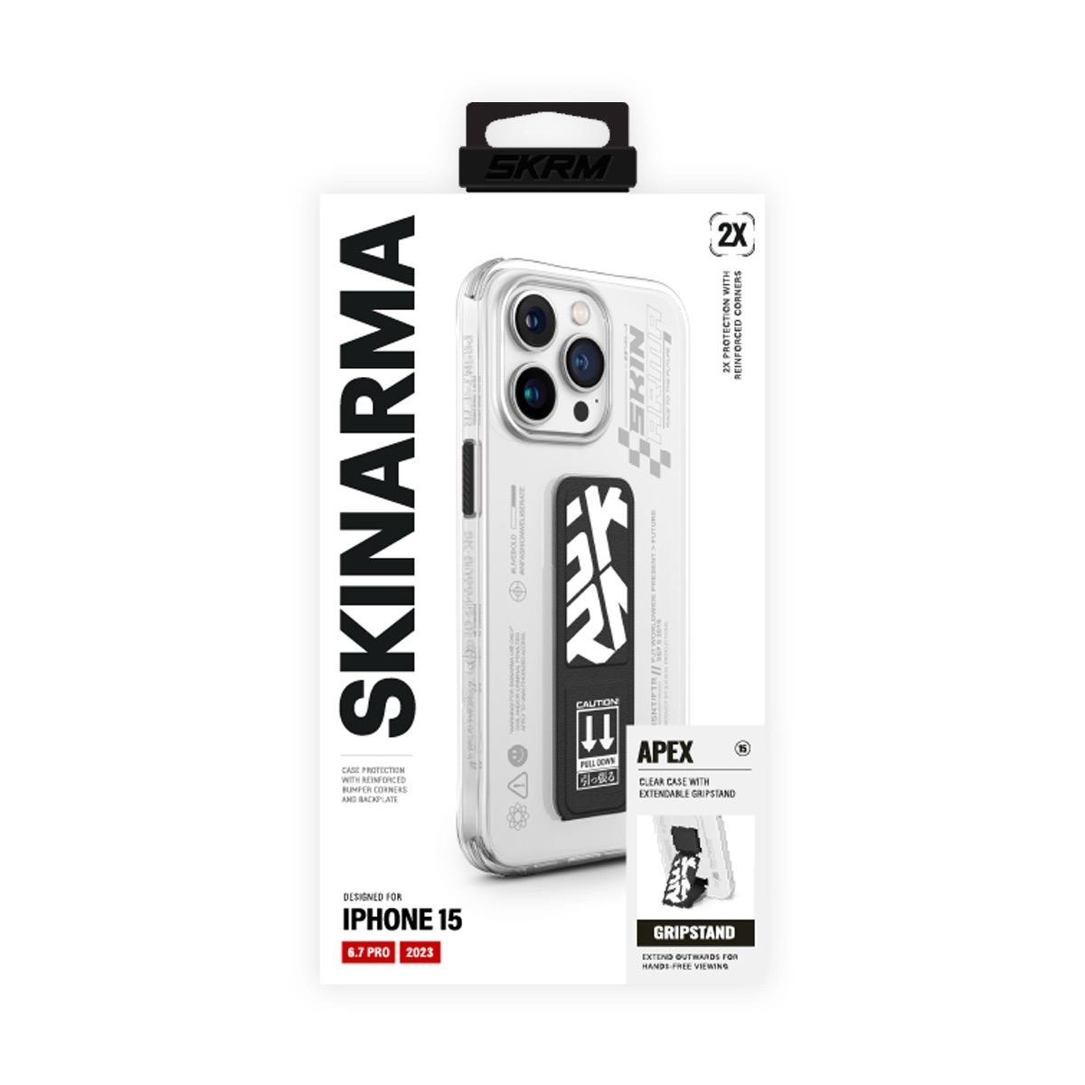 Foto 8 pulgar | Funda para iPhone 15 Pro Max Negro Apex de Skinarma