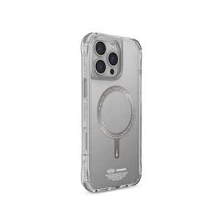 Foto 3 | Funda para iPhone 16 Pro Max Titanio Saido SKINARMA Transparente con Carga Inalámbrica