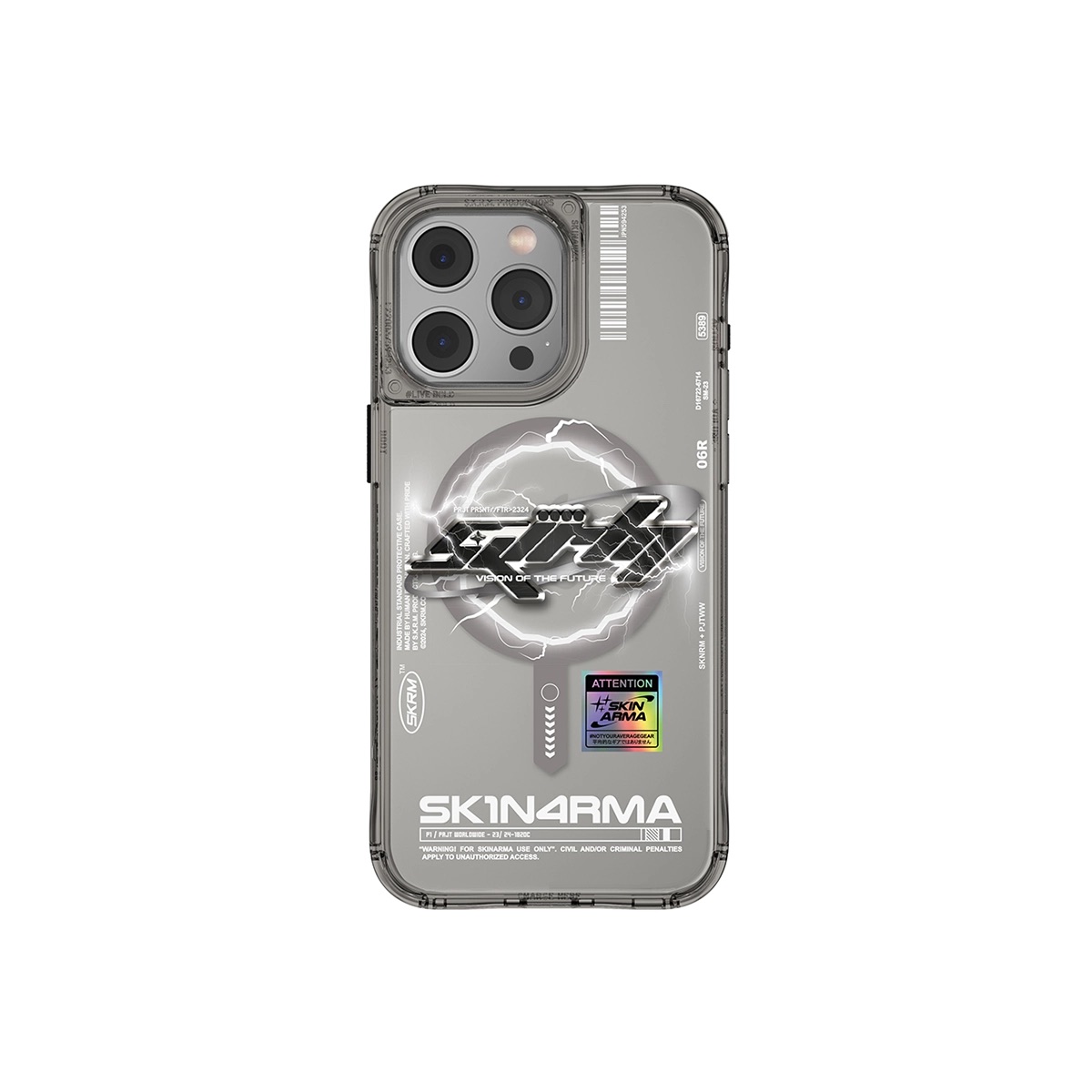 Foto 2 pulgar | Funda Skinarma Bolt (Mag-Charge) Gris para iPhone 15 Pro