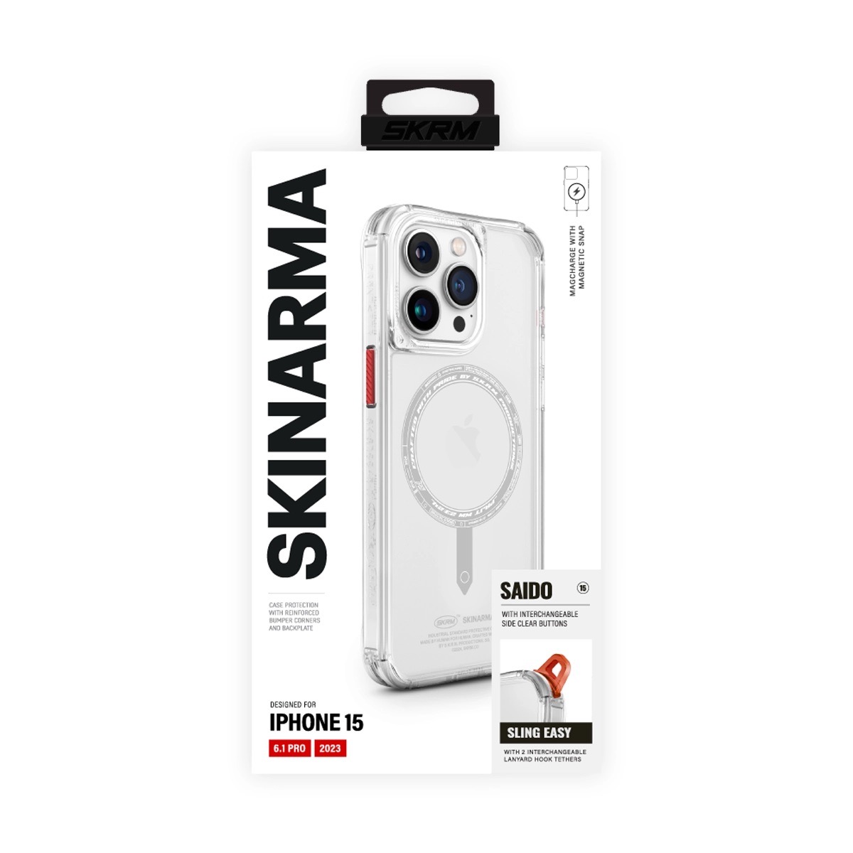 Foto 7 pulgar | Funda para iPhone 15 Pro Transparente Saido (mag-charge) de Skinarma