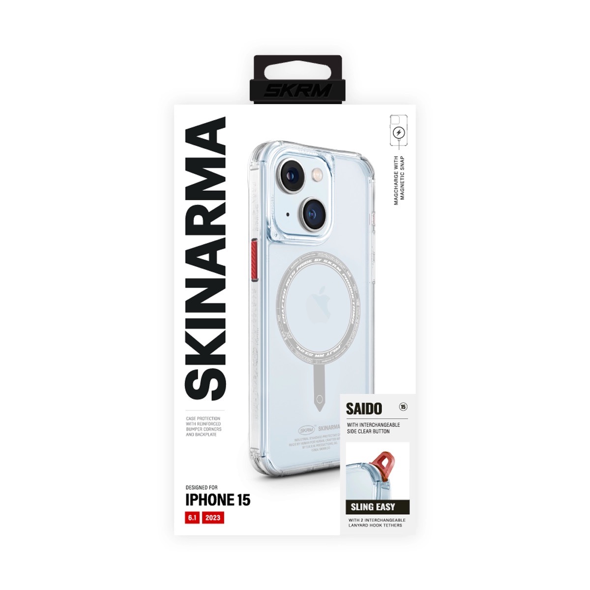 Foto 7 pulgar | Funda para iPhone 15 Transparente Saido (mag-charge) de Skinarma