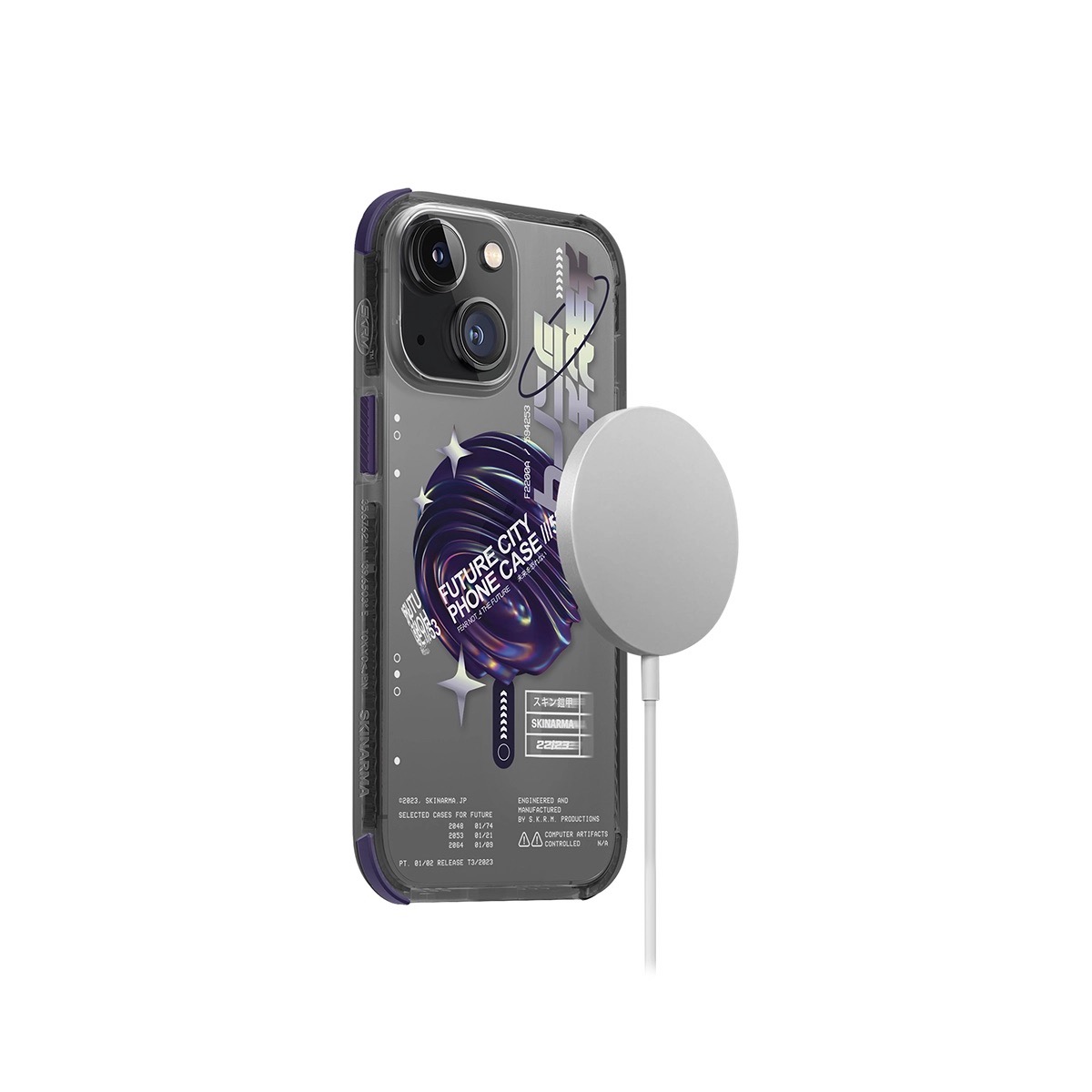 Foto 3 pulgar | Funda para Iphone 14  Skinarma Morado Shorai Mag-charge