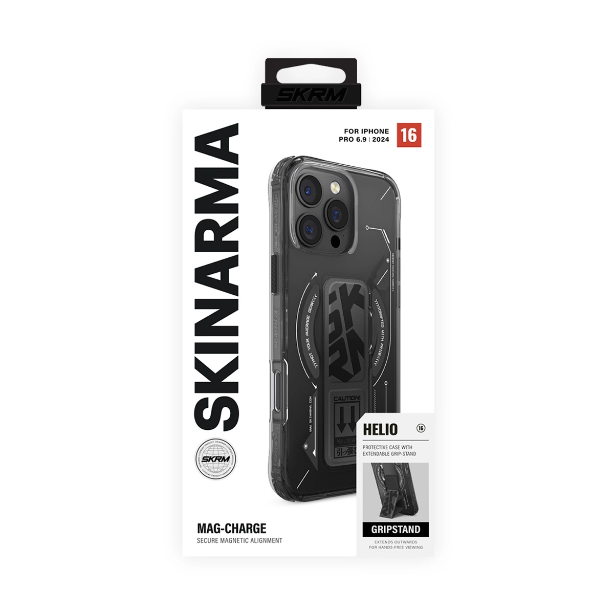 Foto 7 pulgar | Funda para iPhone 16 Pro Max Negro Helio (mag-charge) de Skinarma