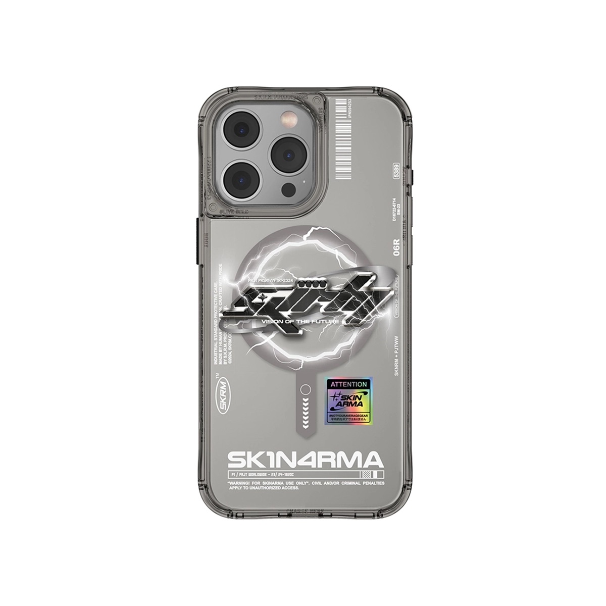 Foto 2 pulgar | Funda Skinarma Bolt (Mag-Charge) Gris para iPhone 15 Pro Max