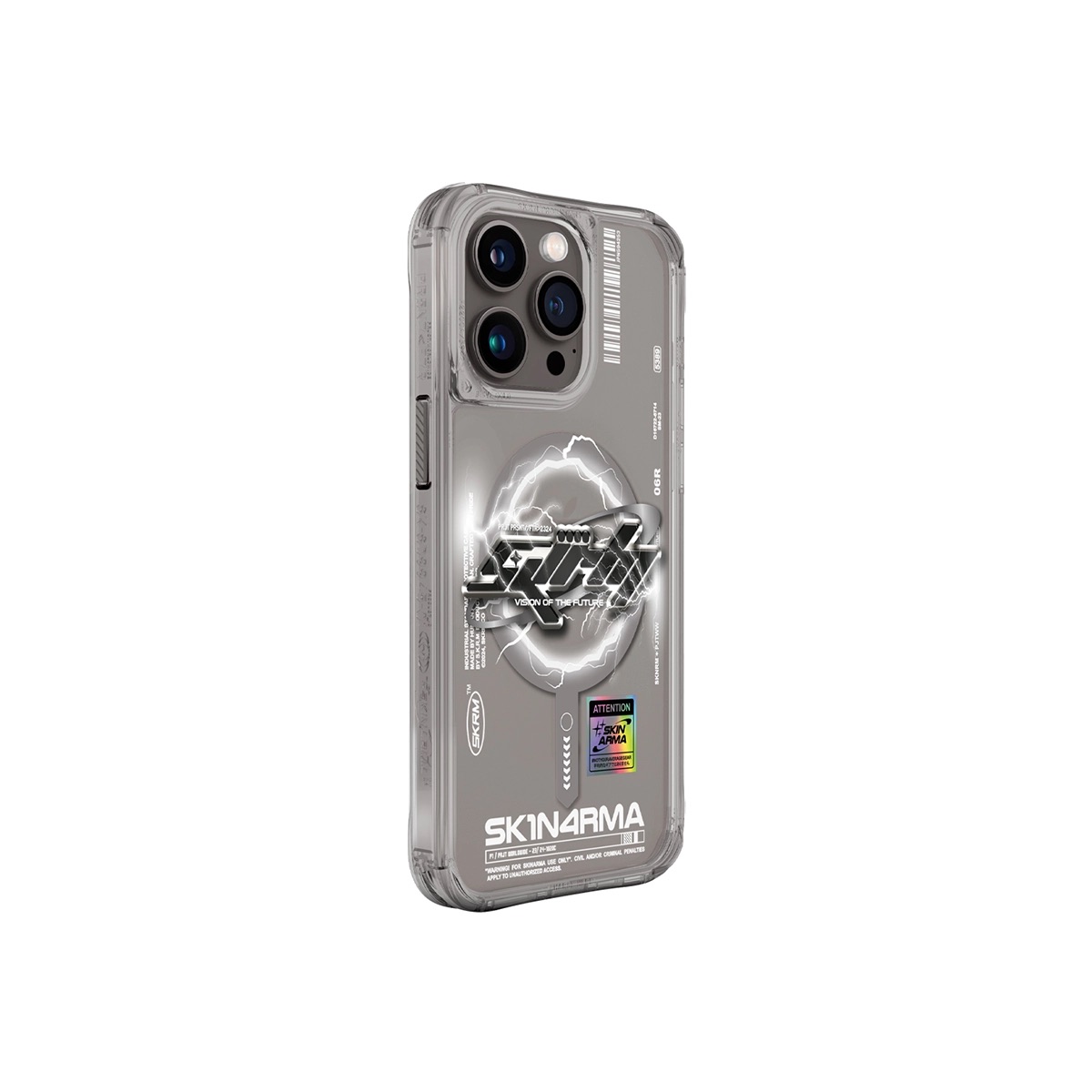 Foto 3 pulgar | Funda Skinarma Bolt (Mag-Charge) Gris para iPhone 15 Pro Max