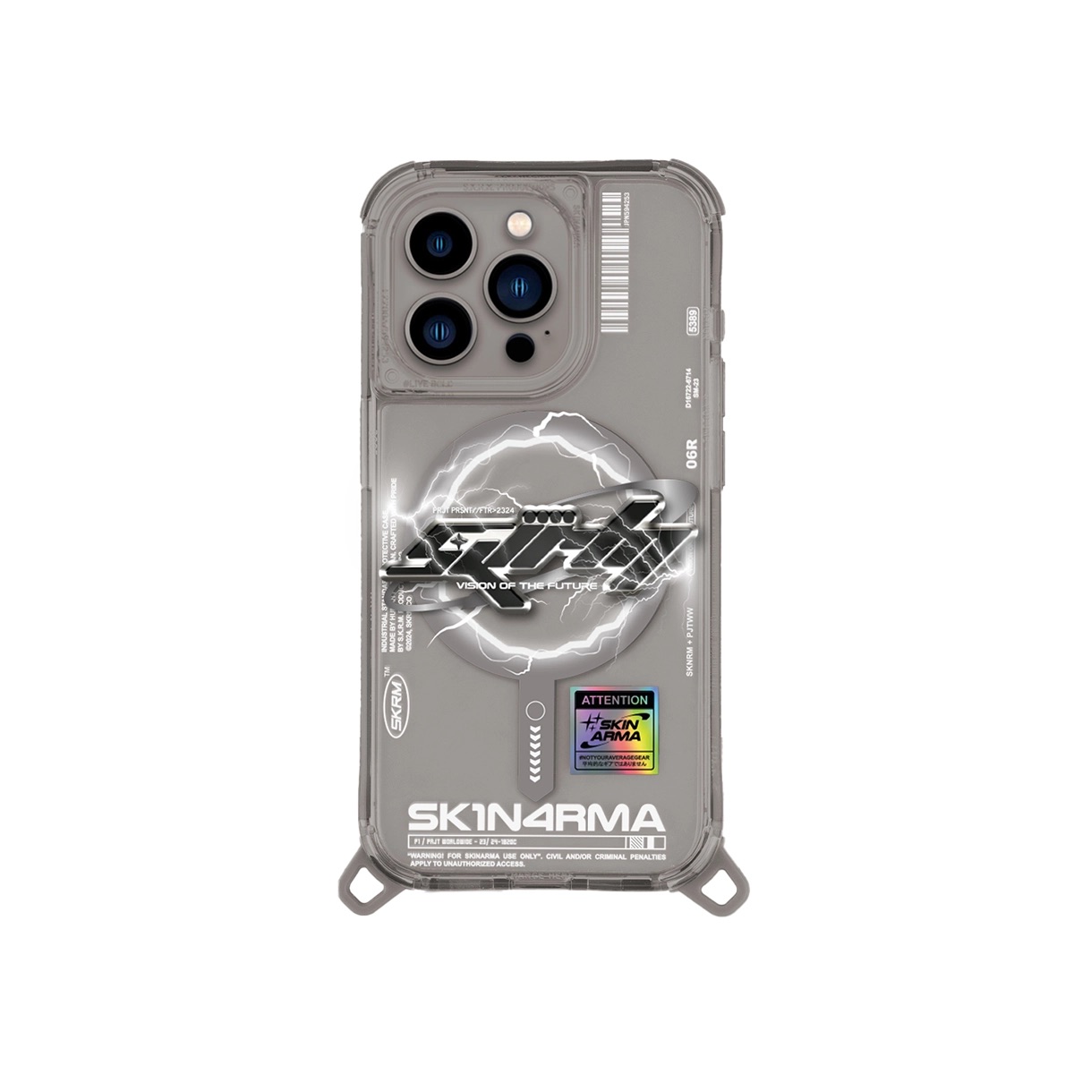 Foto 4 pulgar | Funda Skinarma Bolt (Mag-Charge) Gris para iPhone 15 Pro Max