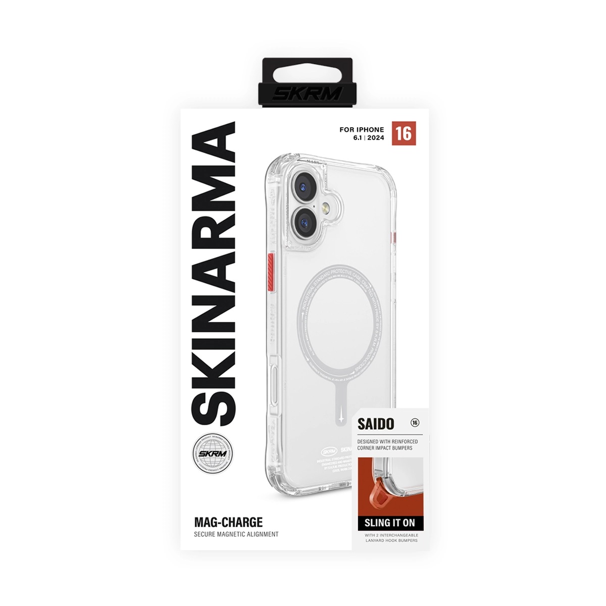 Foto 6 pulgar | Funda Skinarma Saido (Mag-Charge) Transparente para iPhone 16