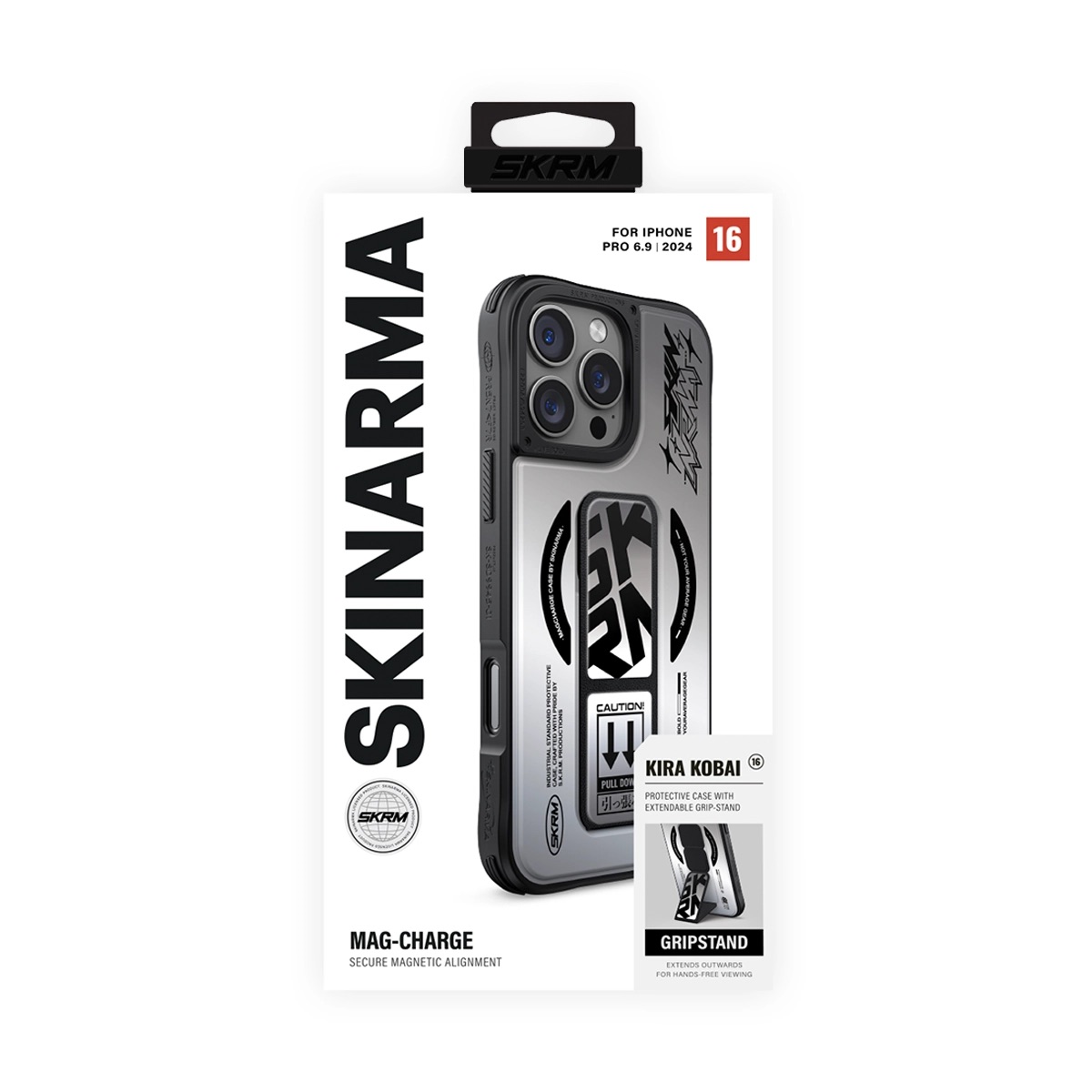 Foto 6 pulgar | Funda para iPhone 16 Pro Max Cromo Plateado Kira Kobai mag-charge de Skinarma