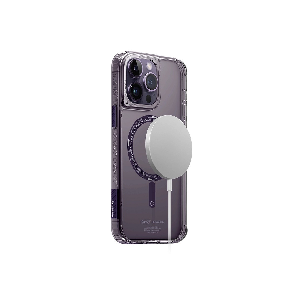 Foto 3 pulgar | Funda para Iphone 14 Pro Max Morado Saido Mag-charge Skinarma