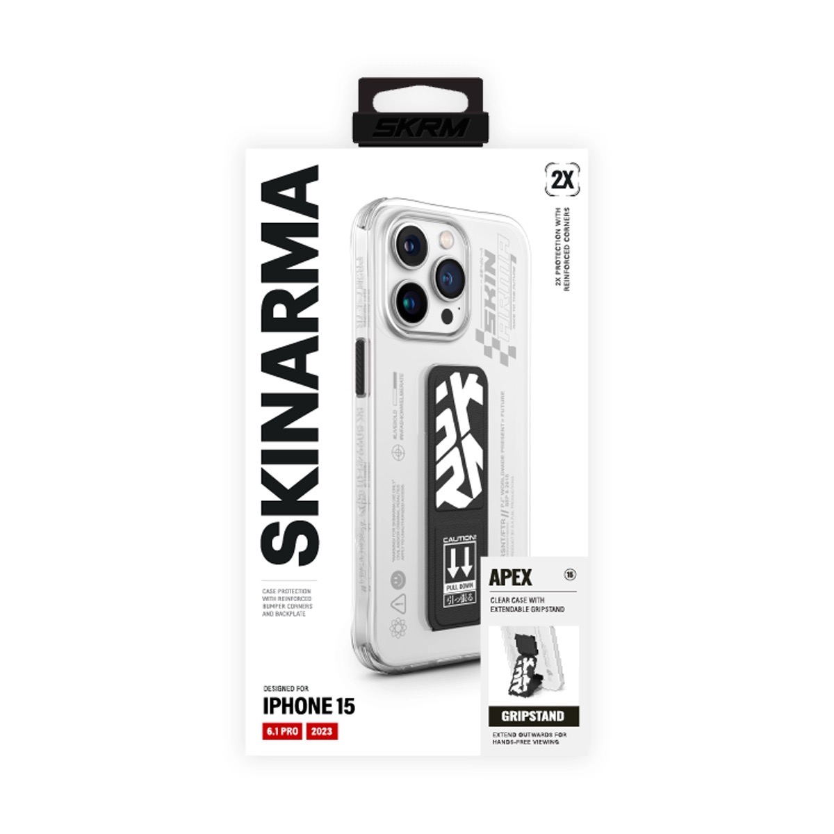 Foto 7 pulgar | Funda para iPhone 15 Pro Negro Apex de Skinarma