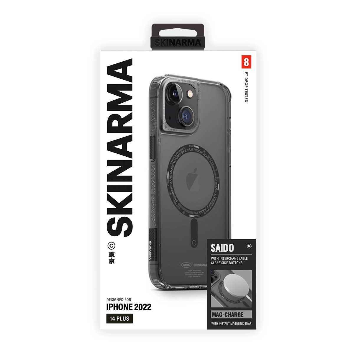 Foto 6 pulgar | Funda Skinarma Saido (Mag-Charge) Humo para iPhone 14