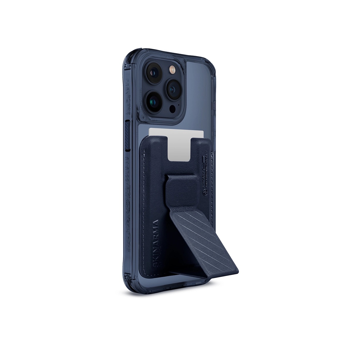 Funda y Tarjetero para iPhone 15 Pro Max Azul Saido + Kado de Skinarma
