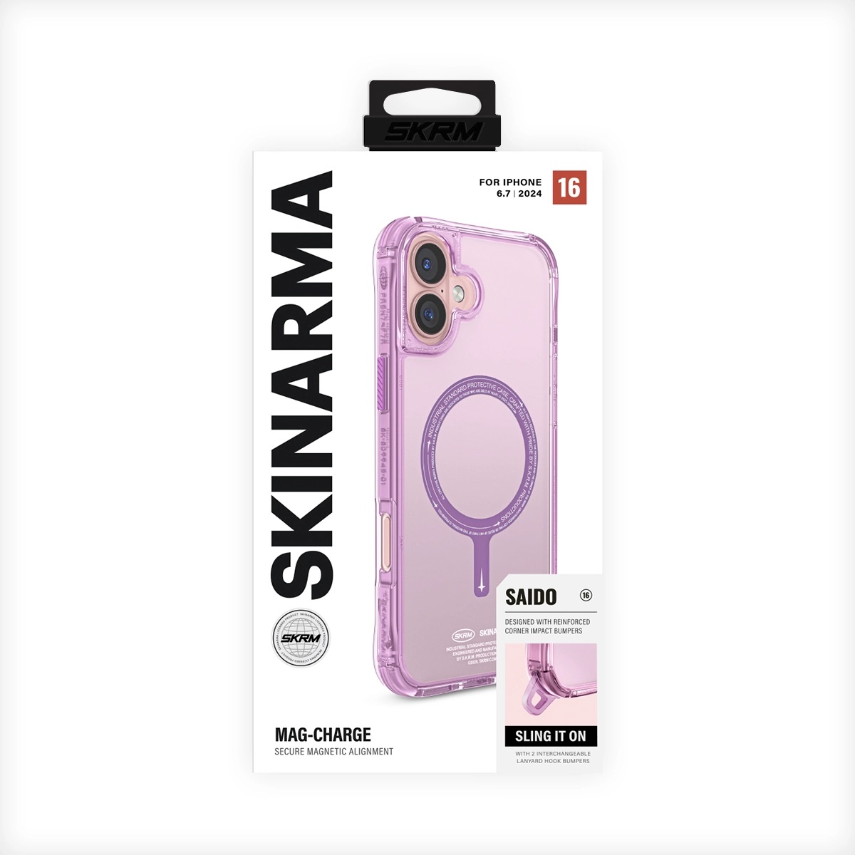 Foto 6 pulgar | Funda para iPhone 16 Plus Rosa Saido Skinarma