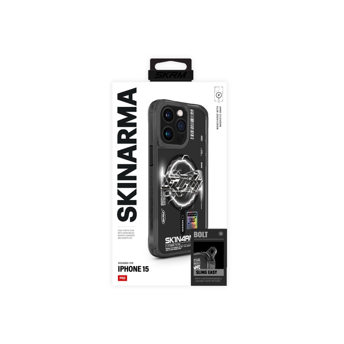 Foto 5 pulgar | Funda Skinarma Bolt (Mag-Charge) Negro para iPhone 15 Pro