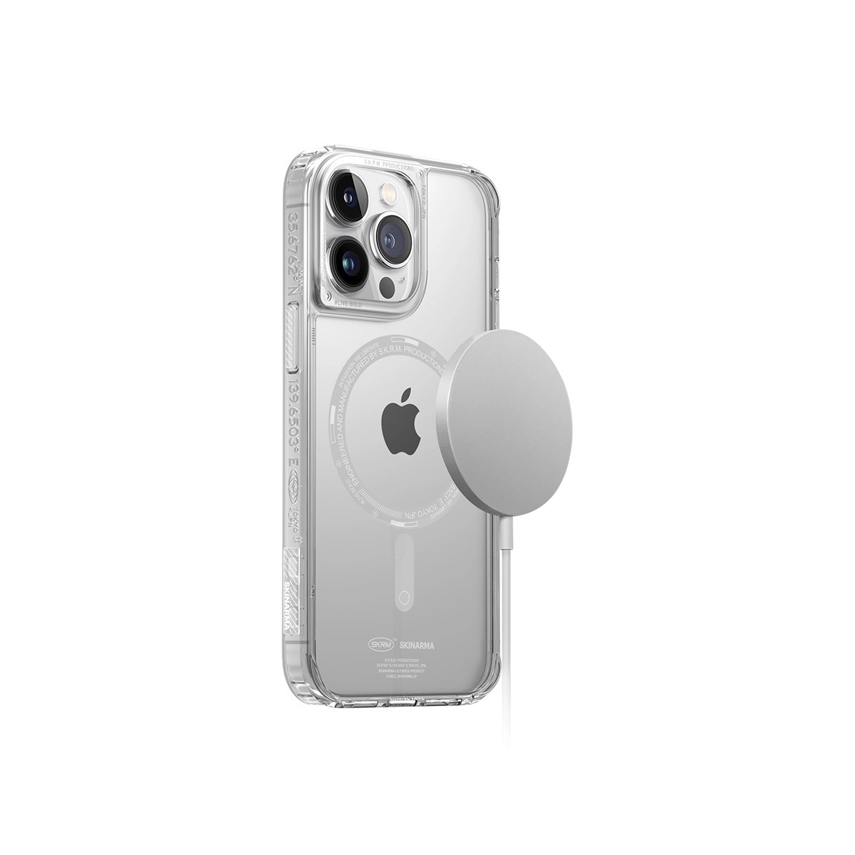 Foto 3 pulgar | Funda Skinarma Saido (Mag-Charge) Transparente para iPhone 14 Pro