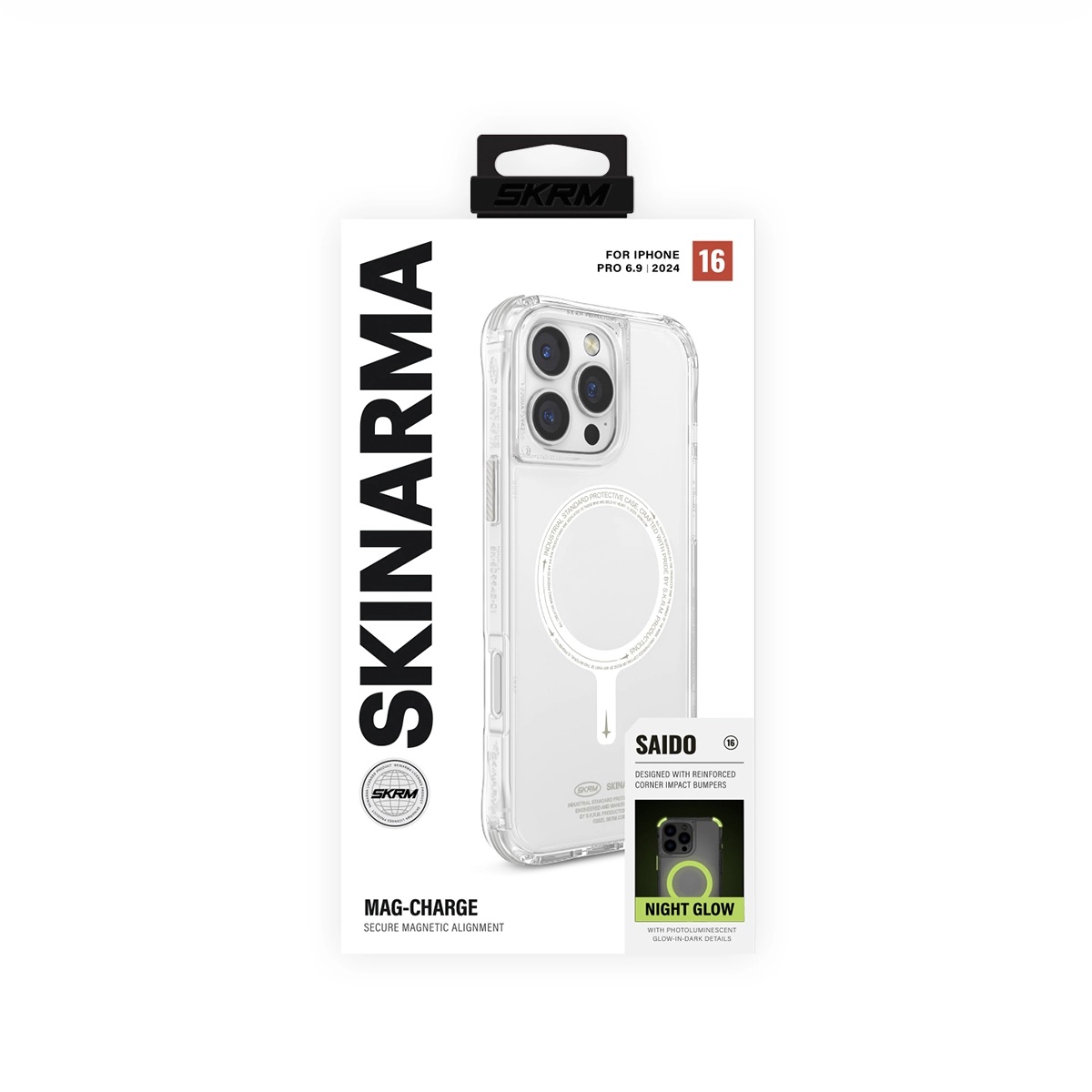 Foto 6 pulgar | Funda para iPhone 16 Pro Max Transparente Saido (mag-charge) de Skinarma