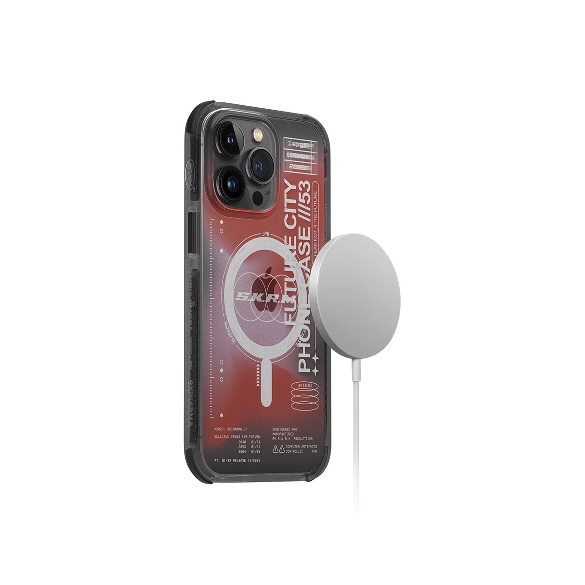 Foto 3 pulgar | Funda para Iphone 14 Pro Max Skinarma Rojo Shorai Mag-charge