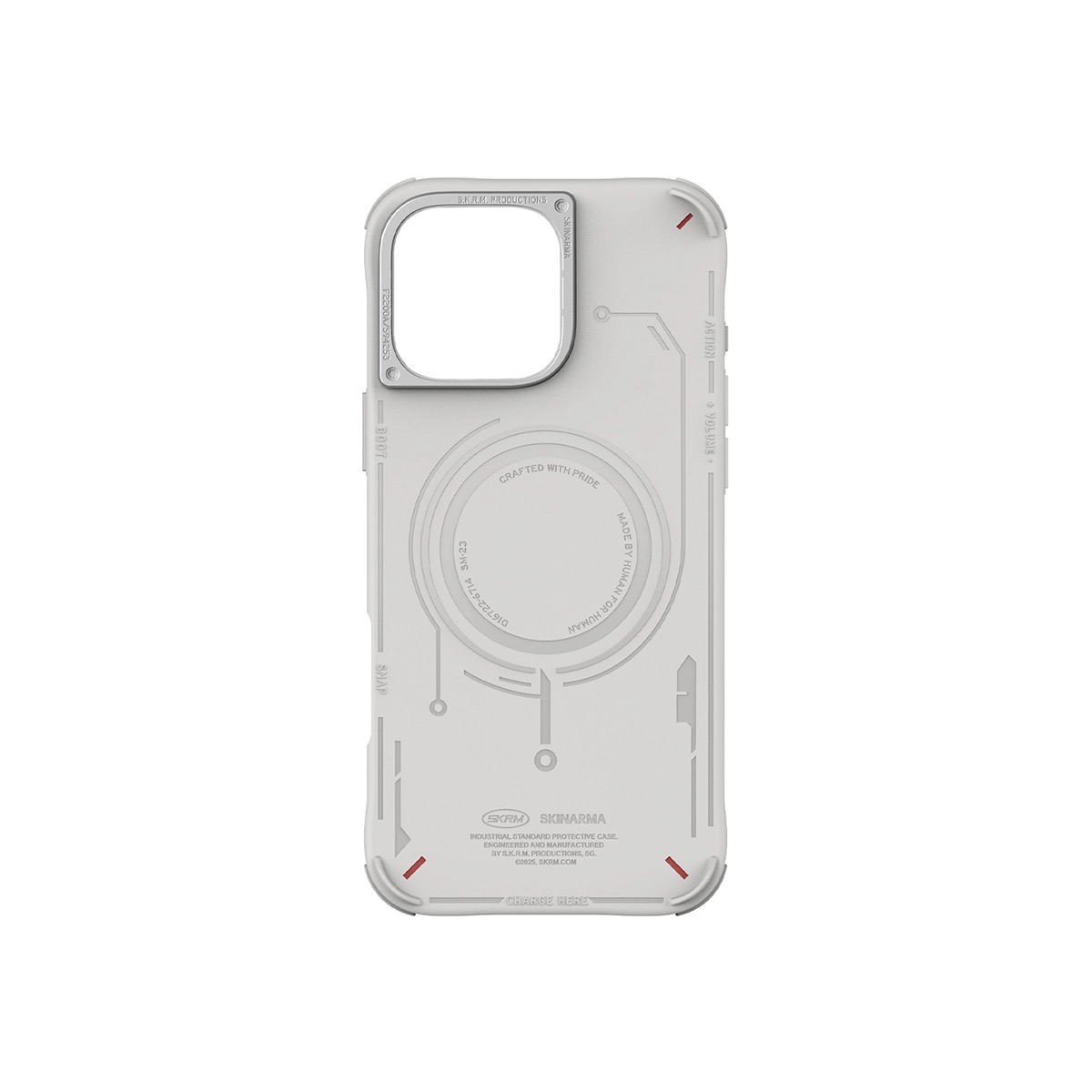Funda para Iphone 16 Pro Max Gris Claro Skinarma Mecha