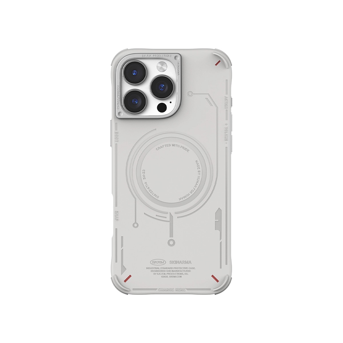 Foto 2 | Funda para Iphone 16 Pro Max Gris Claro Skinarma Mecha